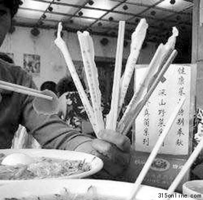 一次性筷子。資料圖 一次性筷子。資料圖